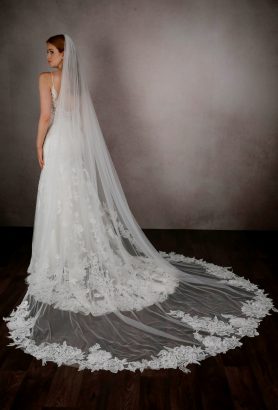 Corded Lace Edge Cathedral Veil