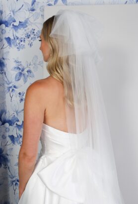 Willa Satin Headband Veil - Richard Designs